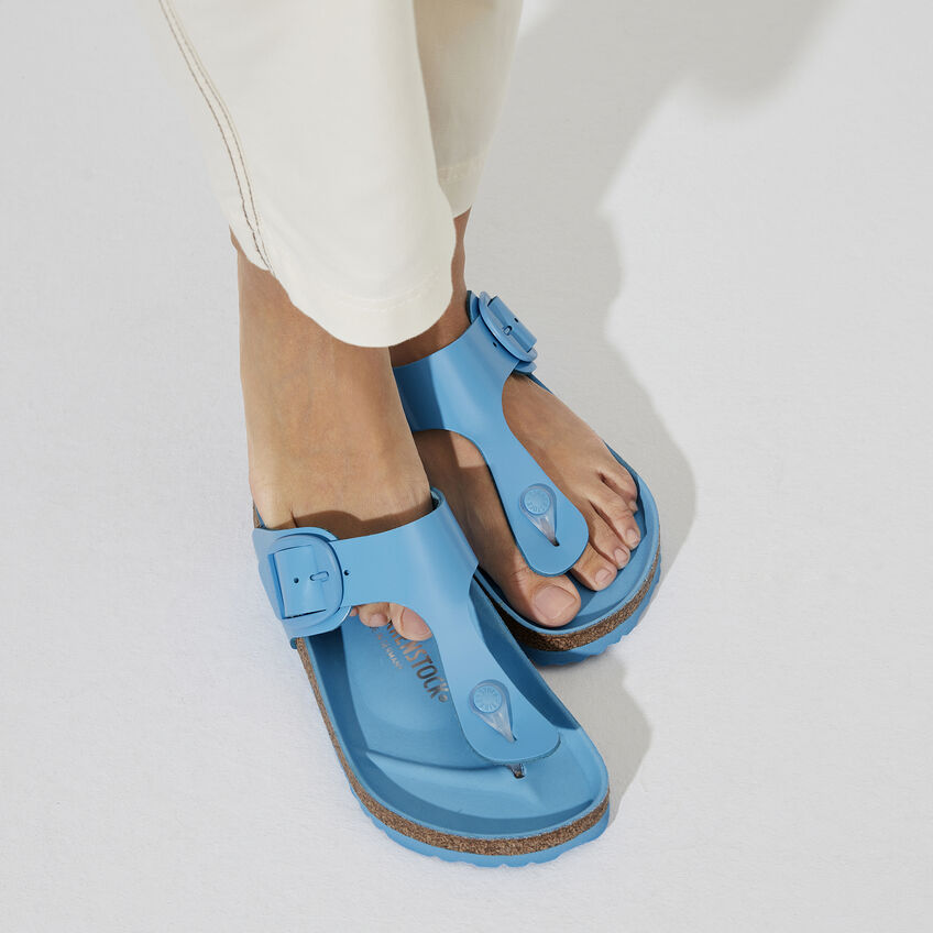 Birkenstock GIZEH BIG BUCKLE NATURAL LEATHER PATENT